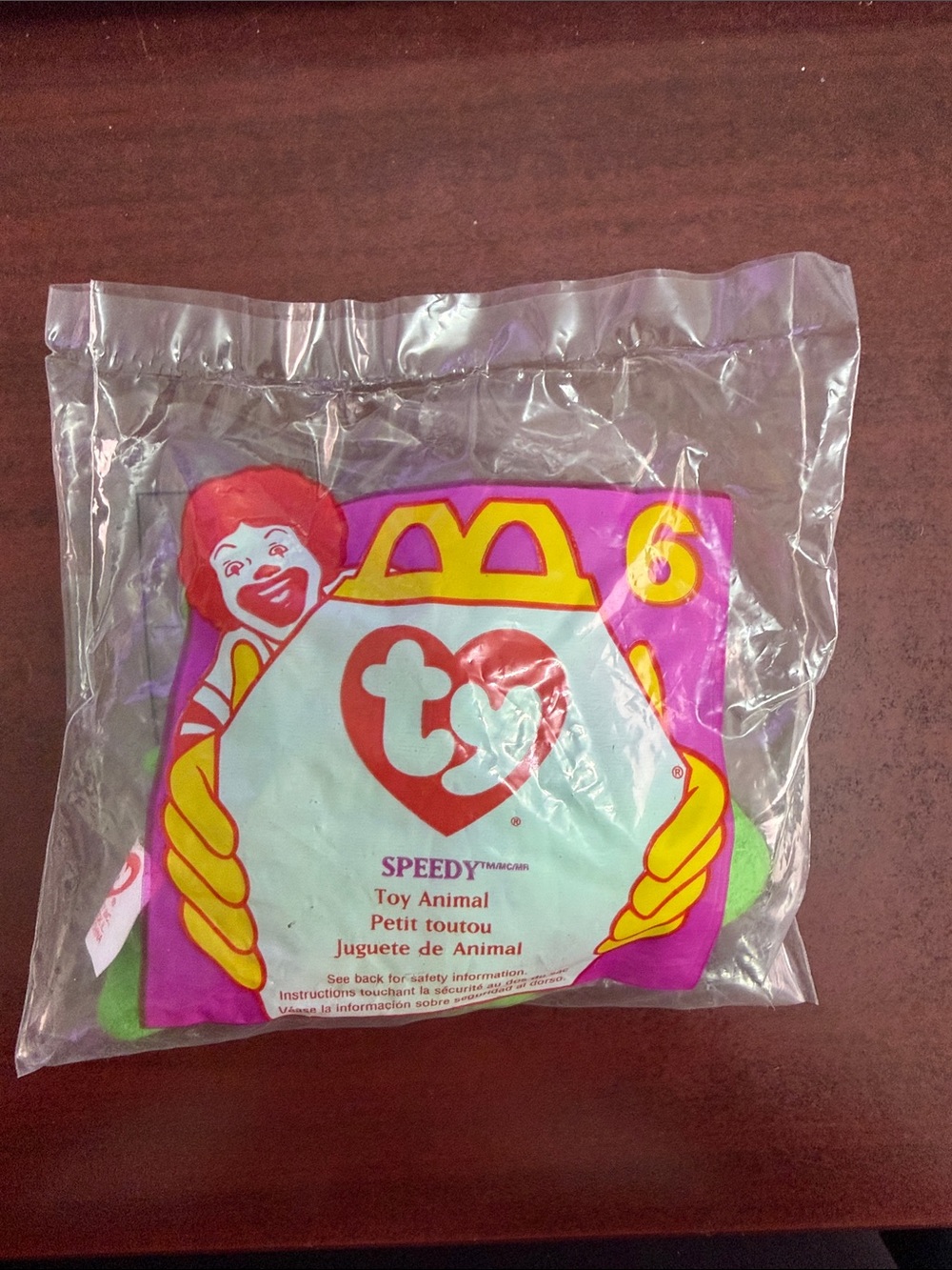 Vintage 1997 McDonald's Ty Speedy the Turtle Plush #6 SEALED in‎ package